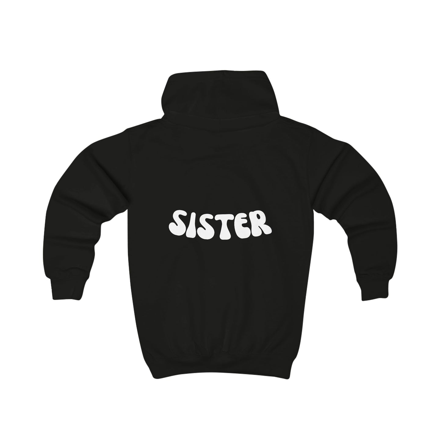 Personalized Kids Hoodie - 'Sister' Design for Stylish Young Girls