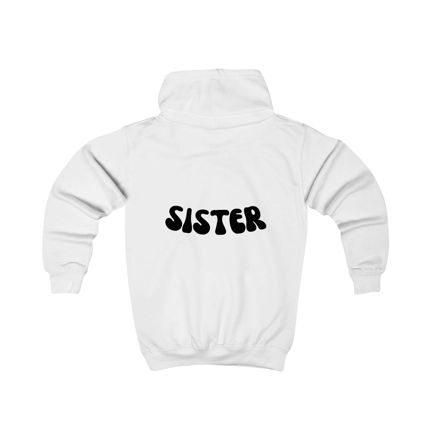 Personalized Kids Hoodie - 'Sister' Design for Stylish Young Girls