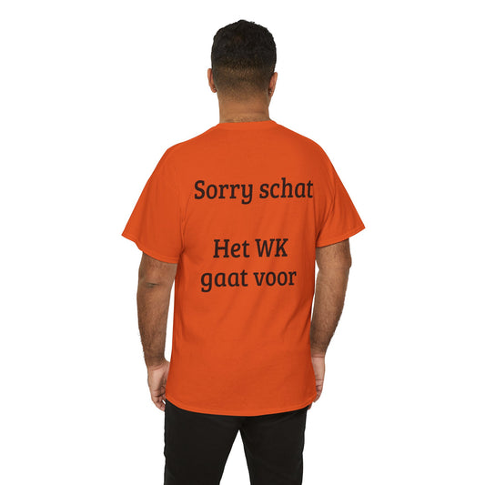 T-Shirt — "Wij Worden Wereld Kampioen" Dutch Football Fan Tee